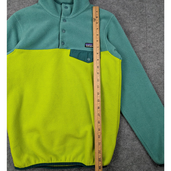 Patagonia Synchilla Fleece Jacket Women XS Color Block Snap T Hiking Outdoor 90s - Picture 3 of 7